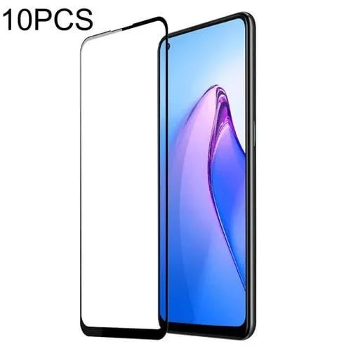 10 PCs para Oppo Reno8 Dux Ducis 0.33mm 9H Película de Vidrio Templado de Alúmina Media