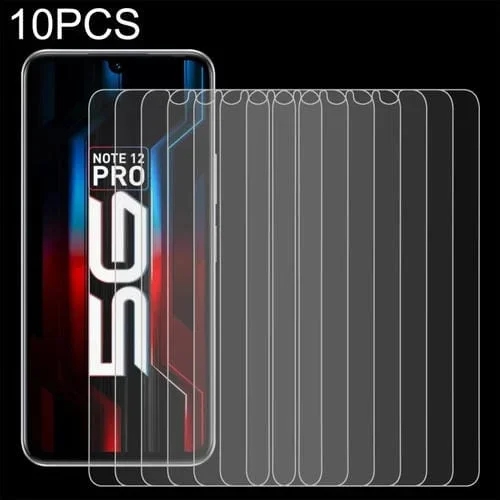 10 PCs Película Vidrio Templado Infinix Note 12 Pro 5G 0.26mm 9H 2.5D