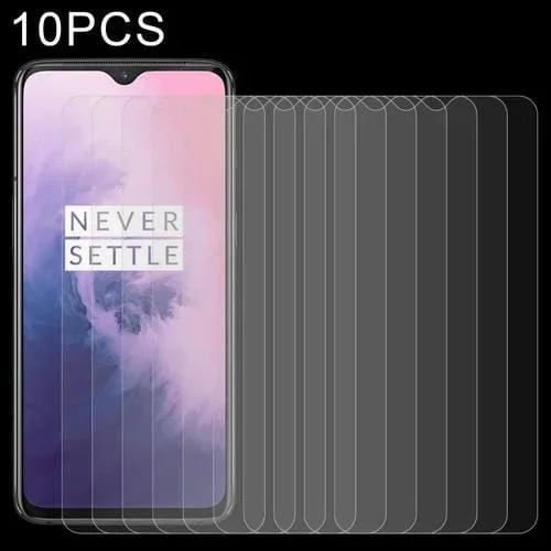 10 PCs Película Vidrio Templado OnePlus 7 0.26mm 9H 2.5D