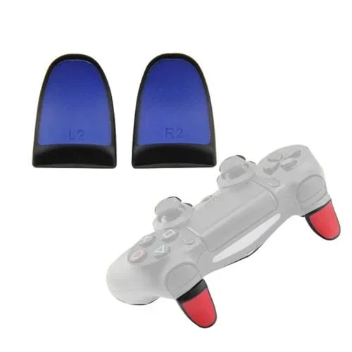 2 Pares de Botones Extendidos de Gamepad L2R2 Botones Adecuados para Ps4 (Azul)