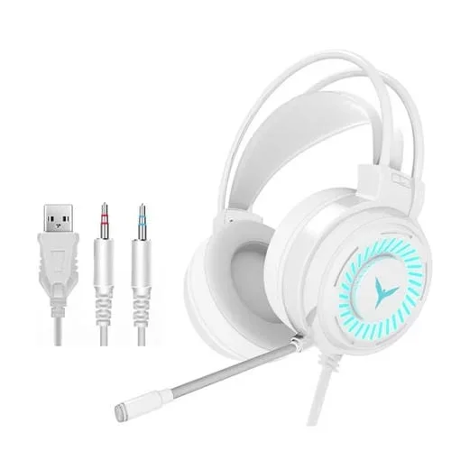 2 Pcs Auriculares G58 Con Cable de 2M, Micrófono, Conector 3.5Mm, Color Blanco Colorido