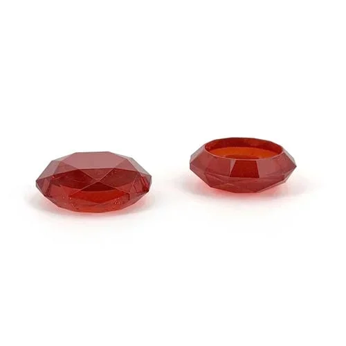 2 Tapas de Agarre de Juegos de Textura de Diamante para Ps5 (Rojo)