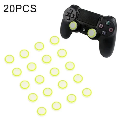 20 PCs Funda Protectora de Silicona Luminosa para Ps4 / Ps3 / Ps2 / Xbox360 / Xboxone / WII U Gamepad Joystick (Verde)