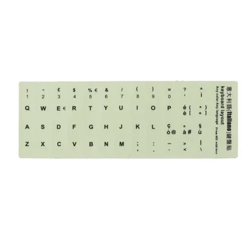 3 PCs Pegatinas de Teclado Luminoso para Computadora de Escritorio (Italiano)
