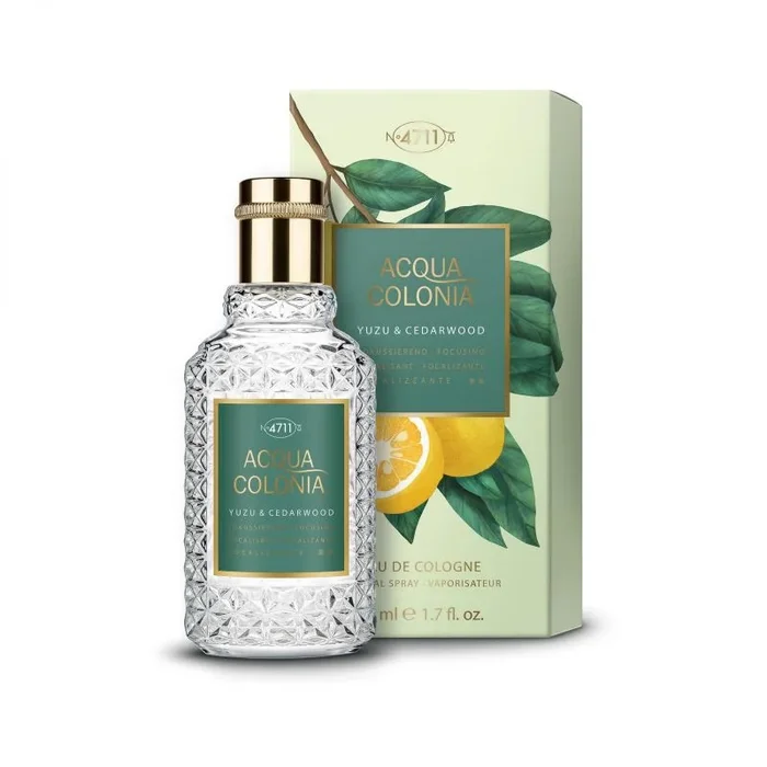 4711 Acqua Colonia® Yuzu & Cedarwood | Eau de Cologne – envolvente – Bienestar para los sentidos | Spray natural de 50 ml