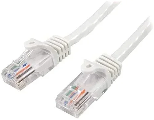 – cable de red de 10m blanco cat5e ethernet rj45 sin enganches – latiguillo snagless,garantia lifetime