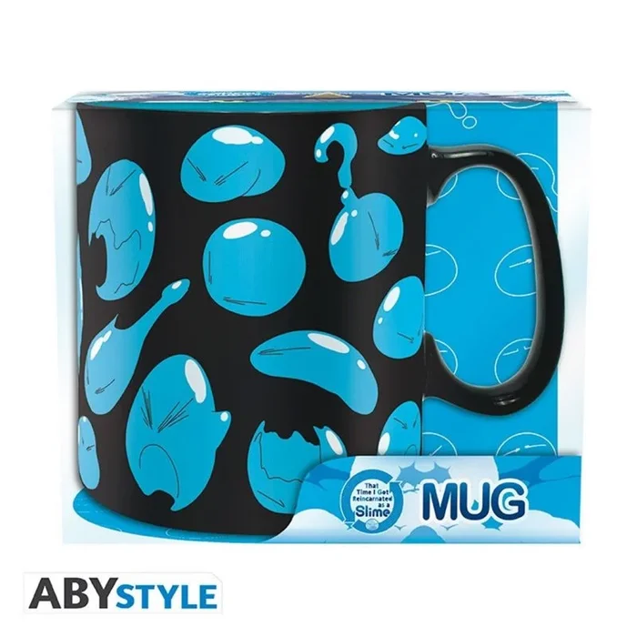 Abysse Corp That Time… A Slime Taza Rimuru Negro/Azul, Estampada, 100% cerámica, capacidad aproximada de 460 ml.