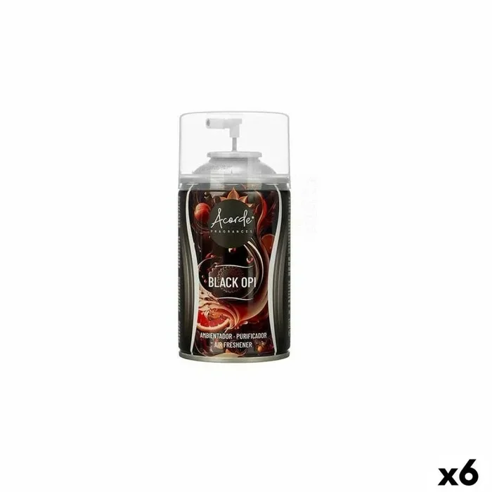 Acorde Recambio de Ambientador Black Opi 250 ml Spray (6 Unidades)