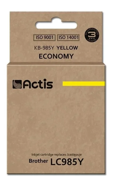Actis Tinta KB-985Y (reemplazo de Brother LC985Y; estándar; 19,5 ml; amarillo)