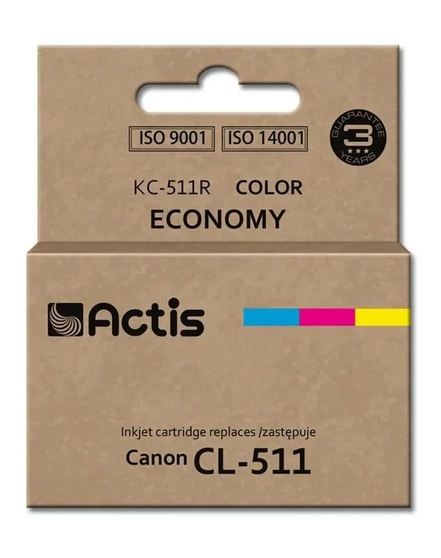 Actis Tinta KC-511R (sustituto de Canon CL-511; estándar; 12 ml; color)