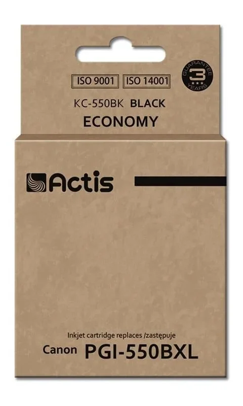 Actis Tinta KC-550Bk (sustituye a la Canon PGI-550BK; estándar; 23 ml; negra)