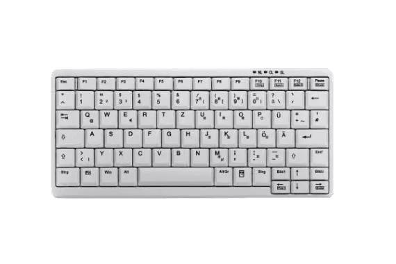 Active Key AK-4100 teclado PS/2 QWERTZ Inglés de EE. UU. Blanco