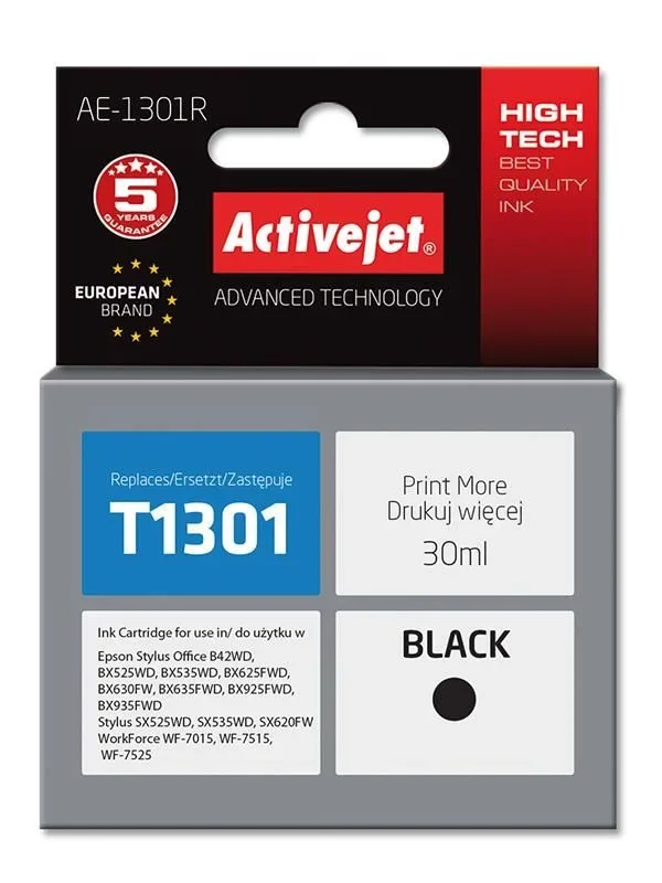 Activo Jet AE 1301r láser para Epson T1301, Negro – 32 ml
