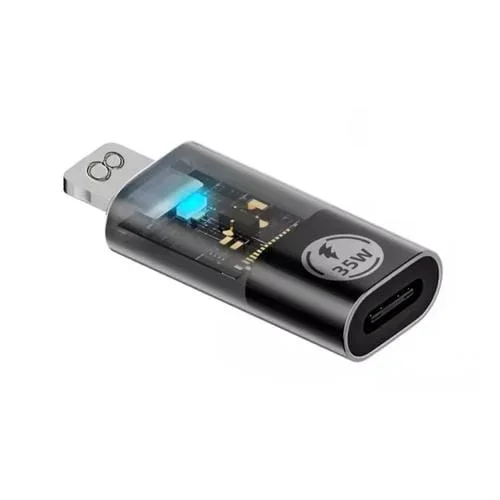 Adaptador Convertidor 8 Pines Macho a Tipo C Hembra Carga y Datos 35 W