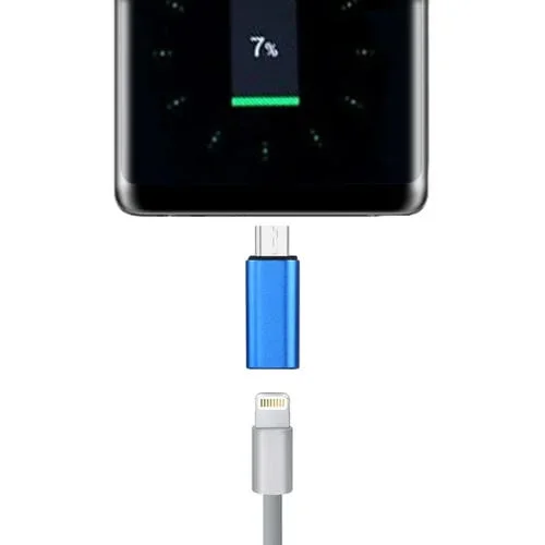 Adaptador De Carcasa Macho 8 Pines Hembra A USB-C Tipo C (Azul)