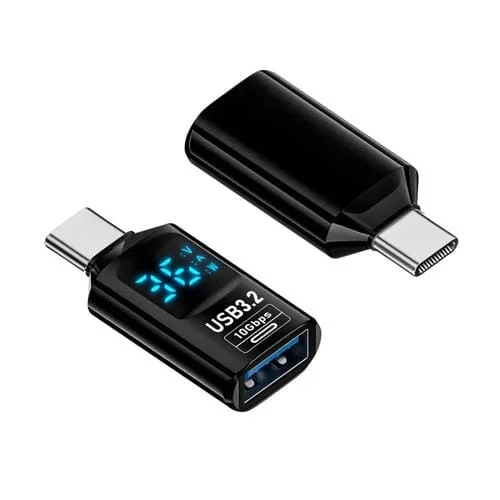 Adaptador de carga rápida con pantalla digital inteligente 60 W USB-A a Tipo C