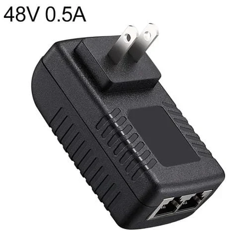 Adaptador de corriente 48V 0.5A para router AP wireless PoE (EE.UU) (Blanco)