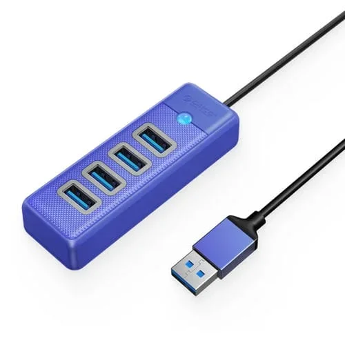 Adaptador Hub Estación de Acoplamiento USB a USB 4 en 1 Orico Pw4U-C3 (Azul)