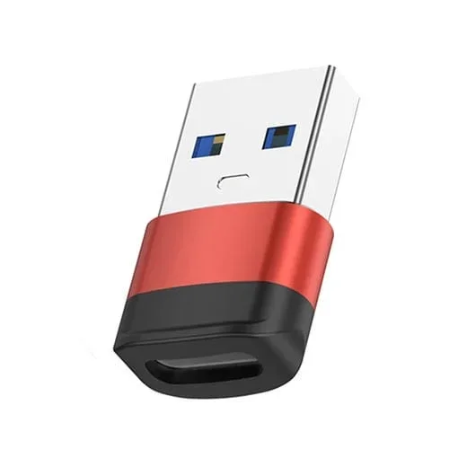 Adaptador OTG USB 3.0 Macho A a USB-C Hembra Transmisión 5 Gbps (Rojo)