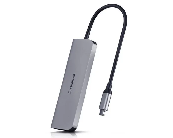 Adapter usb-c 5w1 real-el cq-700