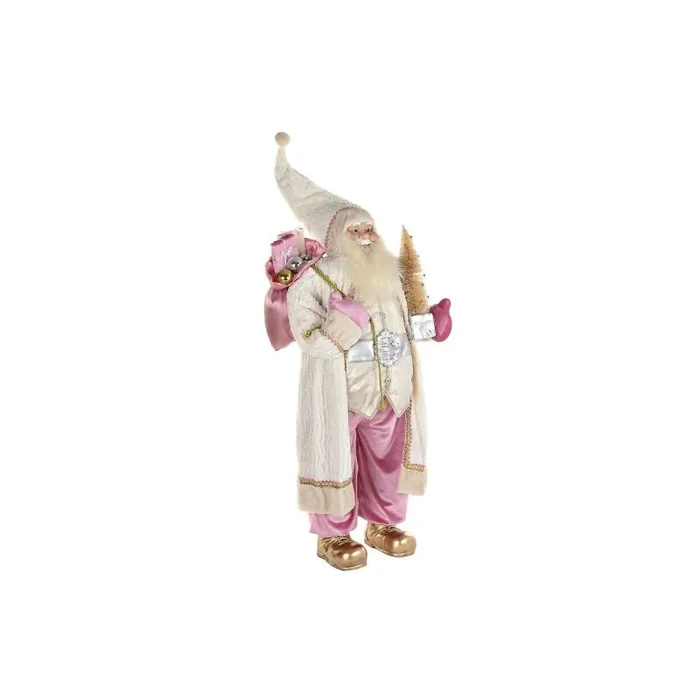 Adorno navideño dkd home decor gris rosa pvc madera 60 x 50 x 124 cm