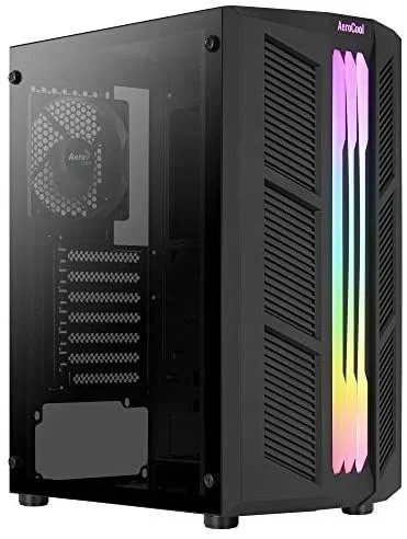 Aerocool PRIME, Caja PC ATX, Frontal Triple ARGB, Cristal Templado, Ventilador 12cm