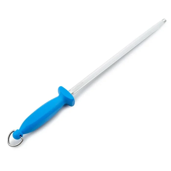 Afilador de cuchillos Chaira Arcos 278513 con hoja de acero al carbono de 30 cm y mango de Polipropileno de color azul con funda hoja ø 13 mm