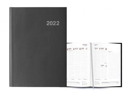Agenda 2022 paris semana vista 15x21cm negro catalan ingraf 352574