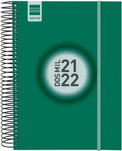 Agenda curso espir color e10 1 día página 21-22 verde español finocam 630582022