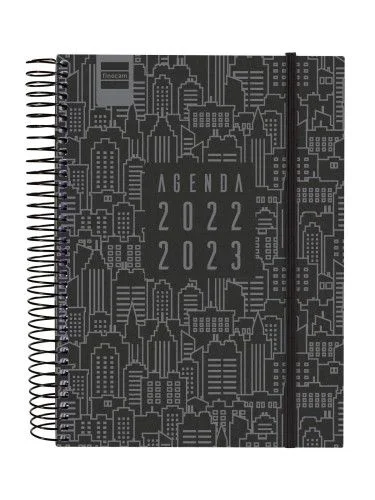Agenda escolar 2022-2023 secundaria 1/4 1 día página city negro finocam 634244323