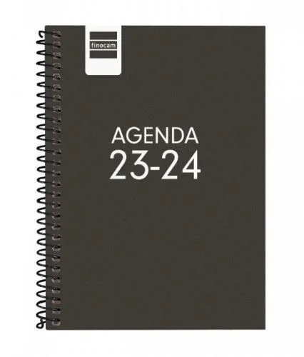 Agenda escolar 2023-2024 4º 155×212 semana vista horizontal cool negro finocam 645040324