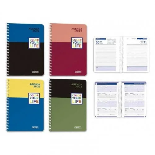 Agenda escolar color your life 8º d/p castellano 21/22 t ingraf 350902