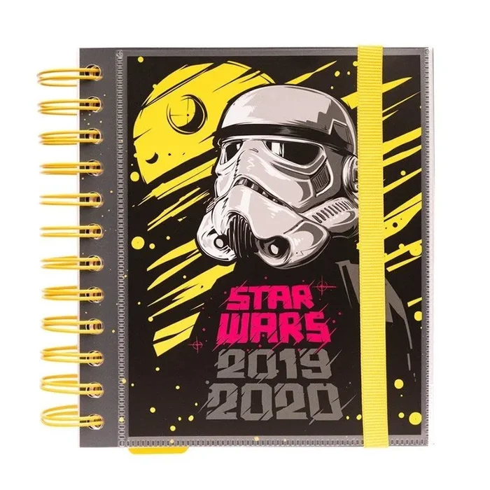 Agenda escolar erik adpm1901 star wars – 14*16cm – sept. 19/junio 2020 – 300pag. 80g – regla marcapaginas – laminas separadoras – pegatinas