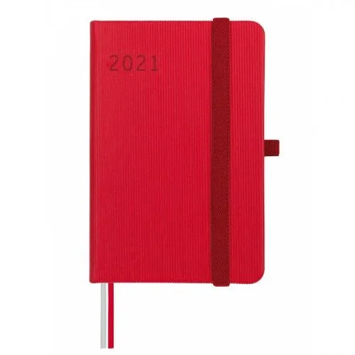 Agenda textura m2 1 día página 2021 rojo finocam