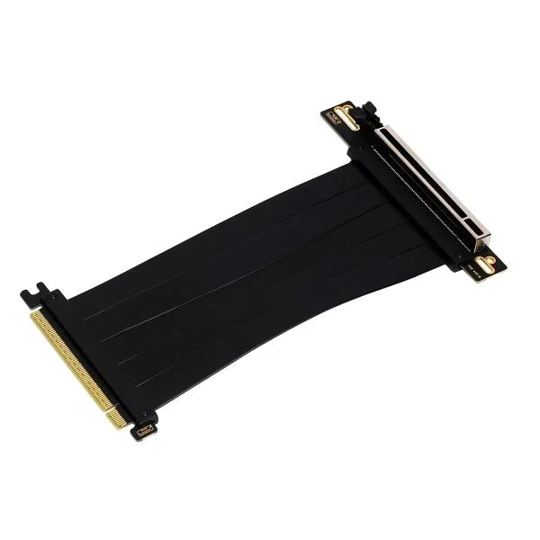 Aisens cable de extension riser pcie 4.0 x16 flexible – blindaje emi – longitud 17cm – color negro