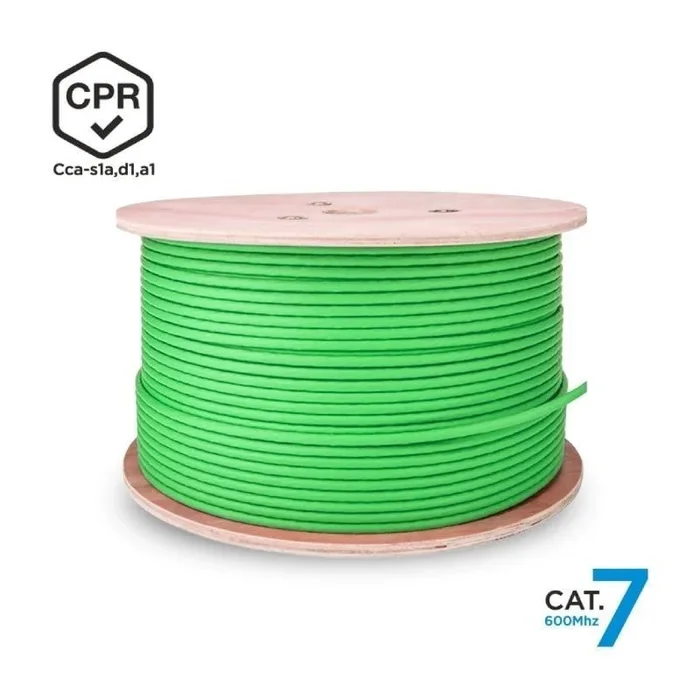 AISENS Cable de Red RJ45 LSZH CPR Cca CAT.7 600 MHZ S/FTP AWG23, Verde, 305 m
