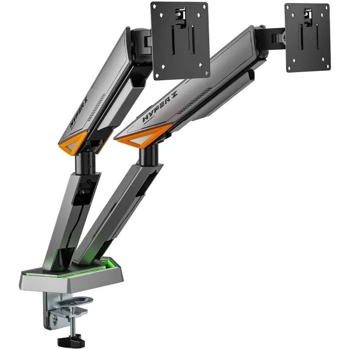 AISENS Soporte de Mesa Gaming DT38TSRRGB-349 RGB Giratorio Inclinable 17-38? 16kg