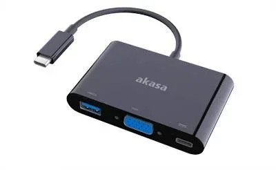 Akasa AK-CBCA02-15BK Adaptador gráfico USB 1920 x 1200 Pixeles Negro