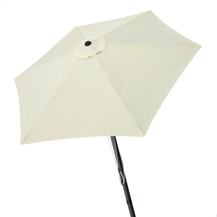 AKTIVE 61122 – Sombrilla jardín y terraza exterior hexagonal antiviento Ø270 cm | Altura 2,4m | Protección UV50 | De aluminio, fácil de plegar e instalar | Sombrillas terraza, parasol jardín