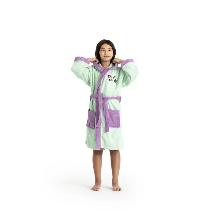 Albornoz Paduana 380 g/m² 100 % algodón Amor 6-8 Años