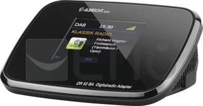 Albrecht Adaptador DR52CA con Bluetooth para actualizar sistemas de alta fidelidad y radios FM para recepción digital DAB+, con pantalla a color y antena, color negro