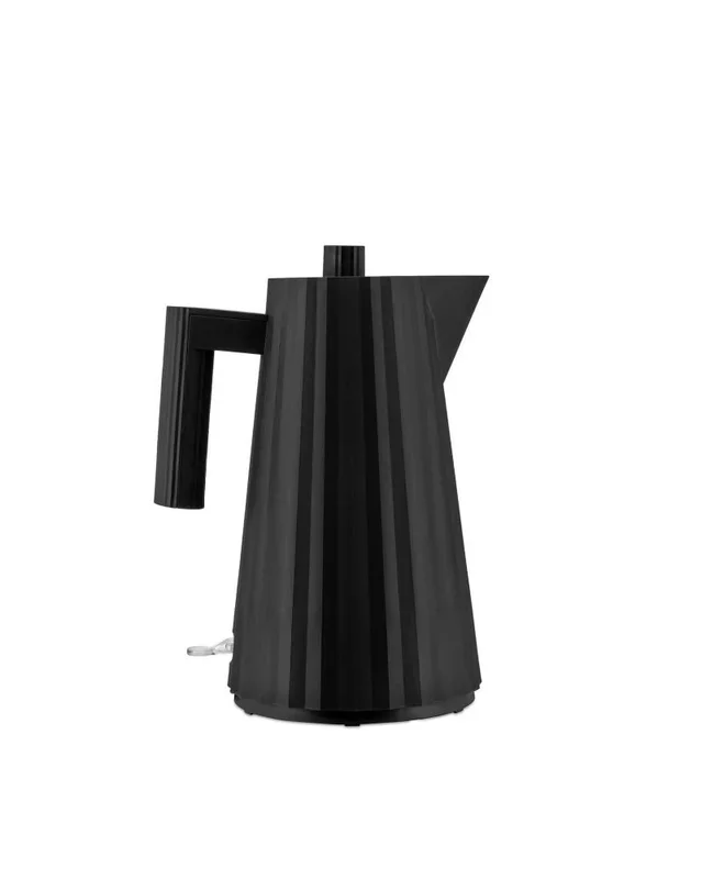 Alessi Plissé MDL06/1 B – Hervidor Eléctrico de Design, en Resina Termoplástica, Enchufe Europeo 2400W, 100cl, Negro