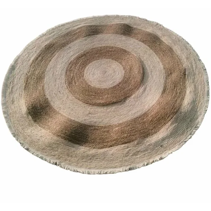 Alfombra dkd home decor beige natural boho 200 x 200 x 1 cm