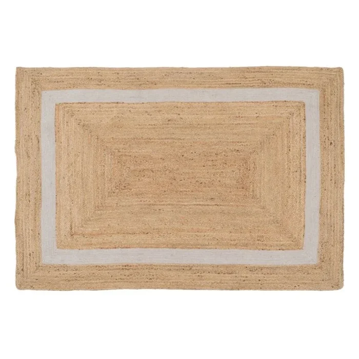 Alfombra natural blanco yute 230 x 160 cm