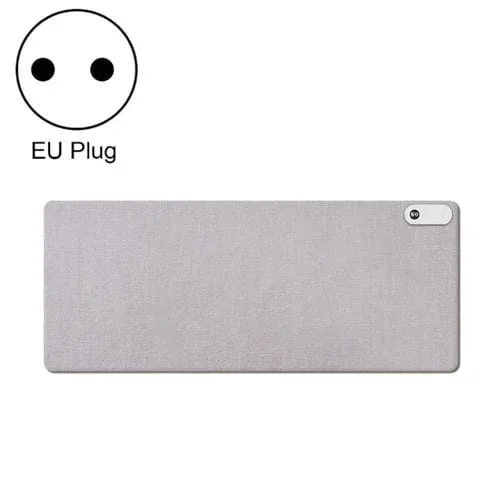 Alfombrilla de Ratón con Calefacción 150W 80x33cm Pantalla Digital Calentador de Manos Ajustable 220V Enchufe UE (Gris)