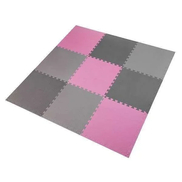 Alfombrilla puzzle multipack one fitness mp10 rosa-gris