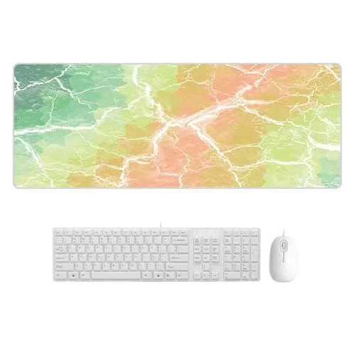 Almohadilla de Ratón de Caucho 400x900x2mm (Mármol del Arco Iris) Resistente al Desgaste