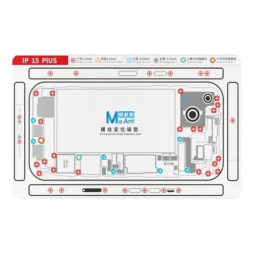 Almohadilla Magnética Suave y Flex Doble Cara con Posicionamiento de Tornillo Apple iPhone 15 Plus