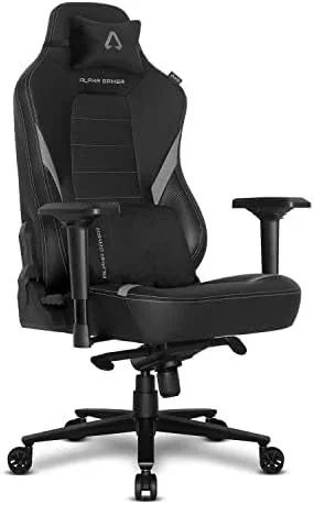 Alpha Gamer PHENIX Silla para videojuegos universal Asiento acolchado Negro, Gris