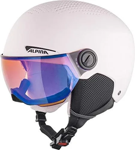 ALPINA ZUPO Visor Q Lite Casco de esquí, Unisex-Niños, Rose Matt, 54-58 cm